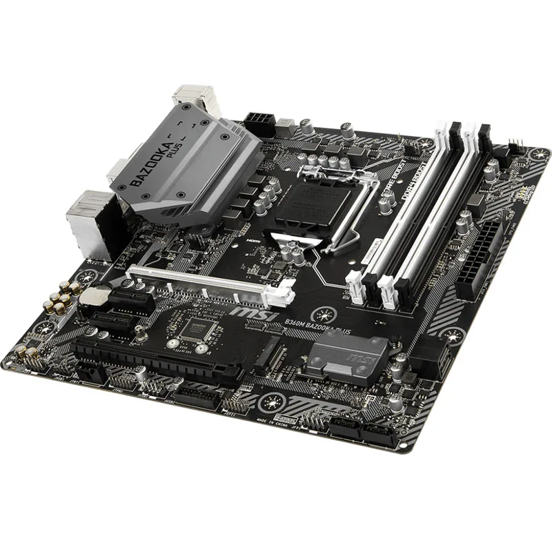 Imagem -03 - Placa-mãe Msi B360 B360m Bazooka Plus Lga 1151 8ª Geração Core i7 i5 i3 Pentium Celeron 64gb Ddr4 2666 Mhz 2400 Mhz 2133mhz