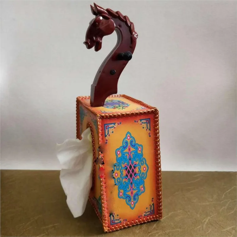 Morin khuur Yurt Shaped Paper Box Toothpick Storage Bucket Mongols Home Decoration Hotel Morin Khuur Design Tissue Box ZD677