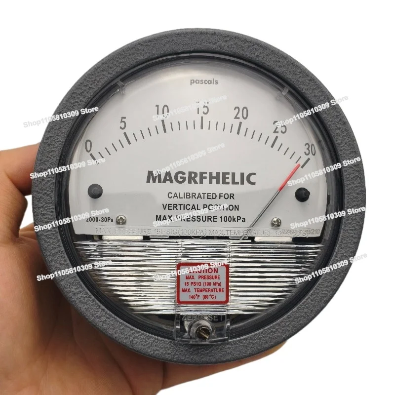 TE2000 Pointer, Differential Pressure Gauge Negative Pressure Gauge, Micro Differential Gauge Clean Room, Air