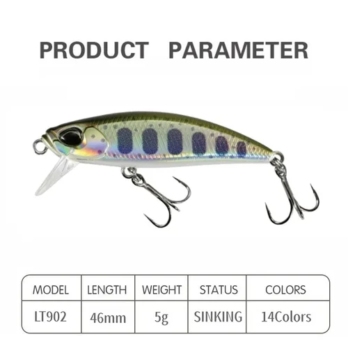 Imagen 2 del producto 4,6 cm 5g hundimiento Minnow Duo Spearhead Ryuki 46s cebos de corriente Ultimate Wobblers señuelos artificiales para trucha Brook Black Bass Pike