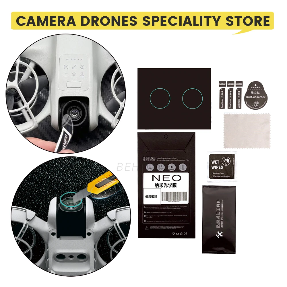 جديد المضادة للخدش المقسى فيلم ل DJI Neo عدسة نانو فيلم نظارات طبقة رقيقة واقية ل DJI Neo ملحقات طائرة بدون طيار