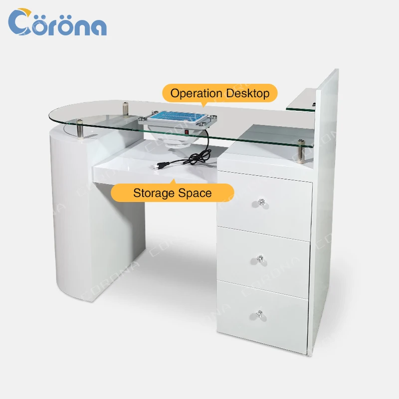 Professional Modern Salon Manicure Furniture Nail Art Tech Desk Table