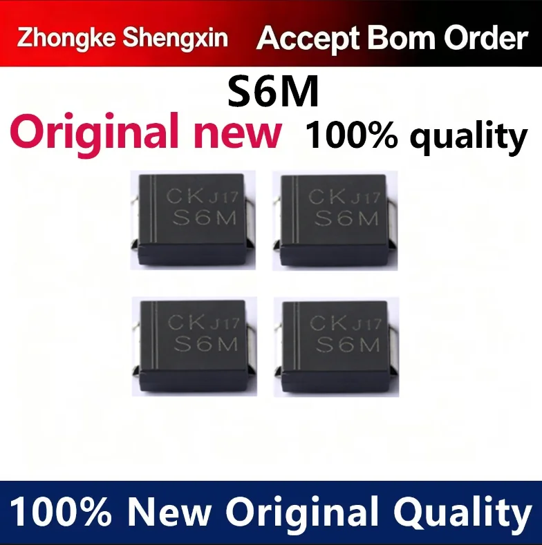 （5pcs-10pcs）New S6M S6MC SMC DO-214AB 6A/10A/1000v SMD rectifier diode