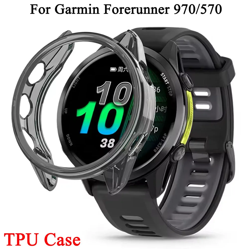 Weiche TPU Schutzhülle Abdeckung Für Garmin Forerunner 570 47mm 42mm Schutz Rahmen Für Forerunner 970 stoßstange Shell Zubehör