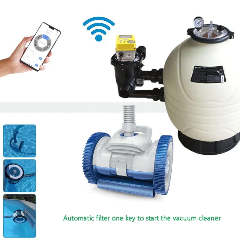 Swimming Pool Fully Automatic Sand Filter Matching Swimming Pool Vacuum Cleaner Automatic Cleaning Sand Filter Controller