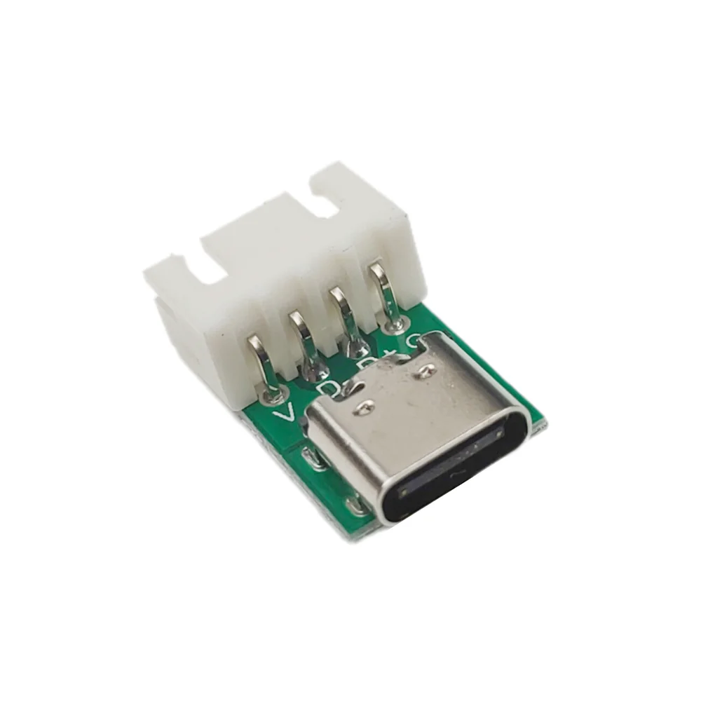 5PCS USB 3.1 TYPE-C Port Female Socket to In-Line DIP-4P Adapter Test Board to Pin Header XH2.54
