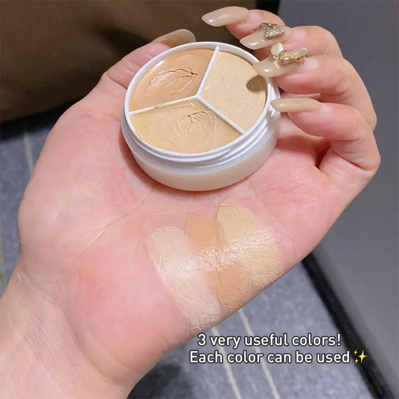 3 Kleur Concealer Palet Professionele Make-Up Gezicht Oogcontour Gezicht Spot Concealer Donkere Cirkel Corrigeren Gezicht Make-Up