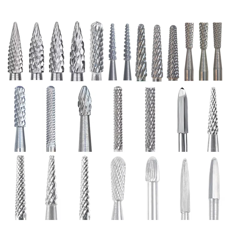 Tungsten Carbide Nail Drill Bits Milling Grinding Cutter for Manicure Pedicure Nails Art Tools Electric Equipment Accessories