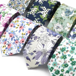 Cravates florales élégantes pour hommes et femmes, belle fleur imprimée, cravate étroite pour la présidence, Craings.com Fit, fête de mariage, lieu de travail, 47 styles