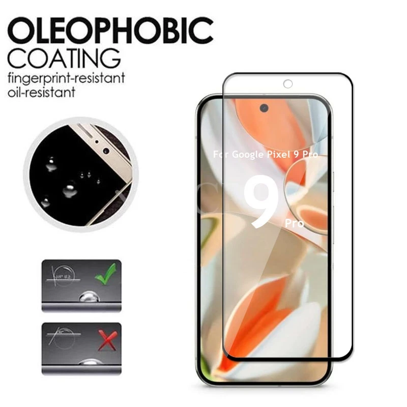4 Pcs For Google Pixel 9 Pro XL Glass Pixel 9 Pro XL Tempered Glass HD Flim Full Glue Screen Protector Film Pixel 9 Pro XL Glass