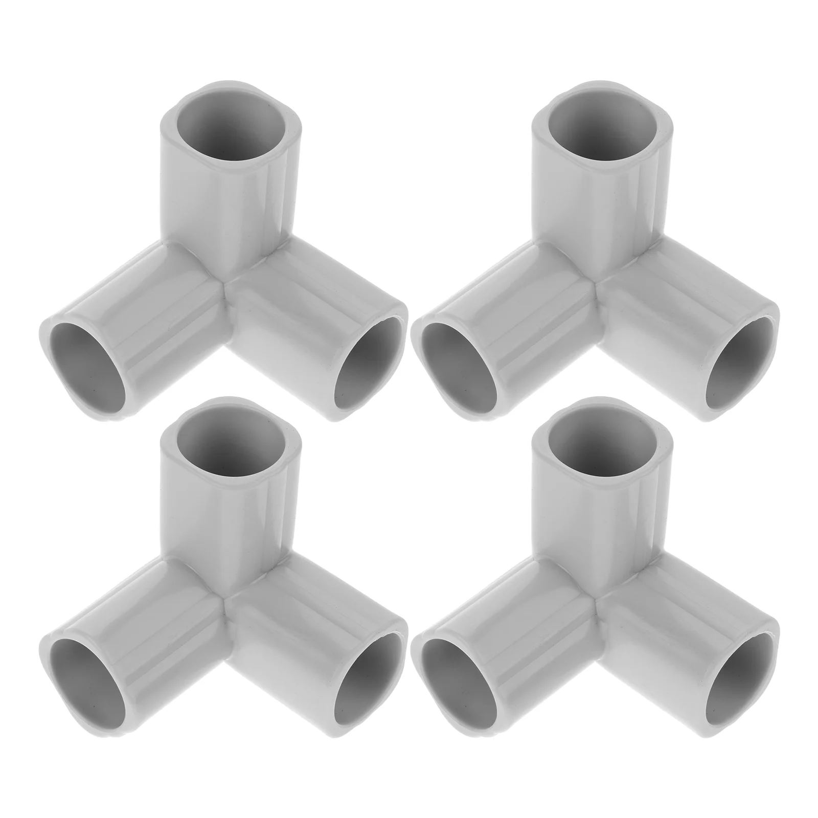 4 Pcs Baby Guardrail Pvc Elbow Corner Fittings Furniture Pipe Connectors Side Outlet