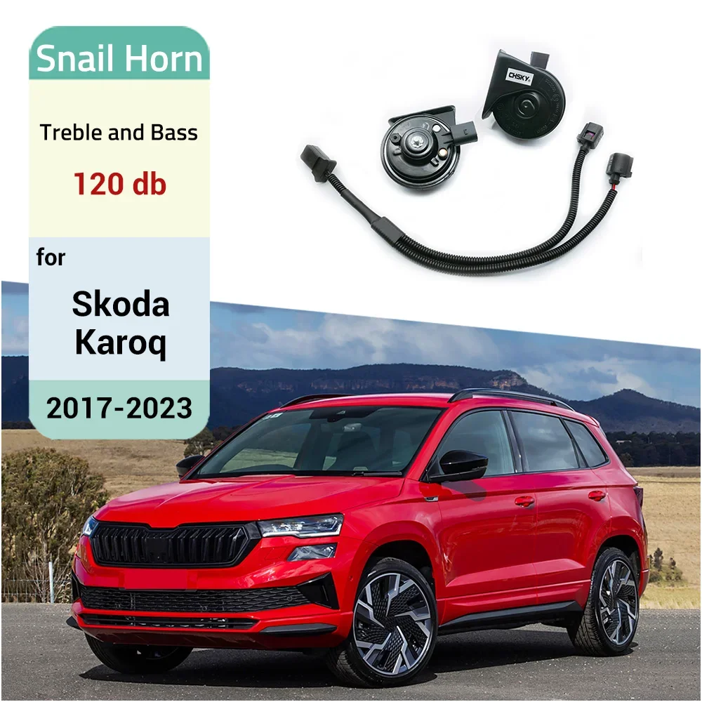 Auto Schnecke Horn Lautsprecher Hochtöner Hohe Bass Wasserdichte Pfeife Für Skoda Karoq 2017-2022