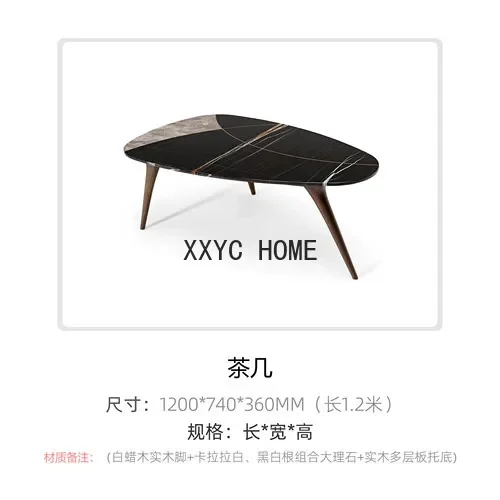 

Italiaanse Stijl Licht Luxe Woonkamer Marmeren Salontafel Ovale Home Post-Moderne High-End Meubelen