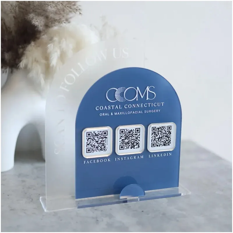 رموز QR المخصصة، علامة الوسائط الاجتماعية، علامة الدفع، رمز الاستجابة السريعة المزدوج، علامة عرض أكريليك، قائمة مراجعات Google، رمز الاستجابة السريعة للأعمال #6