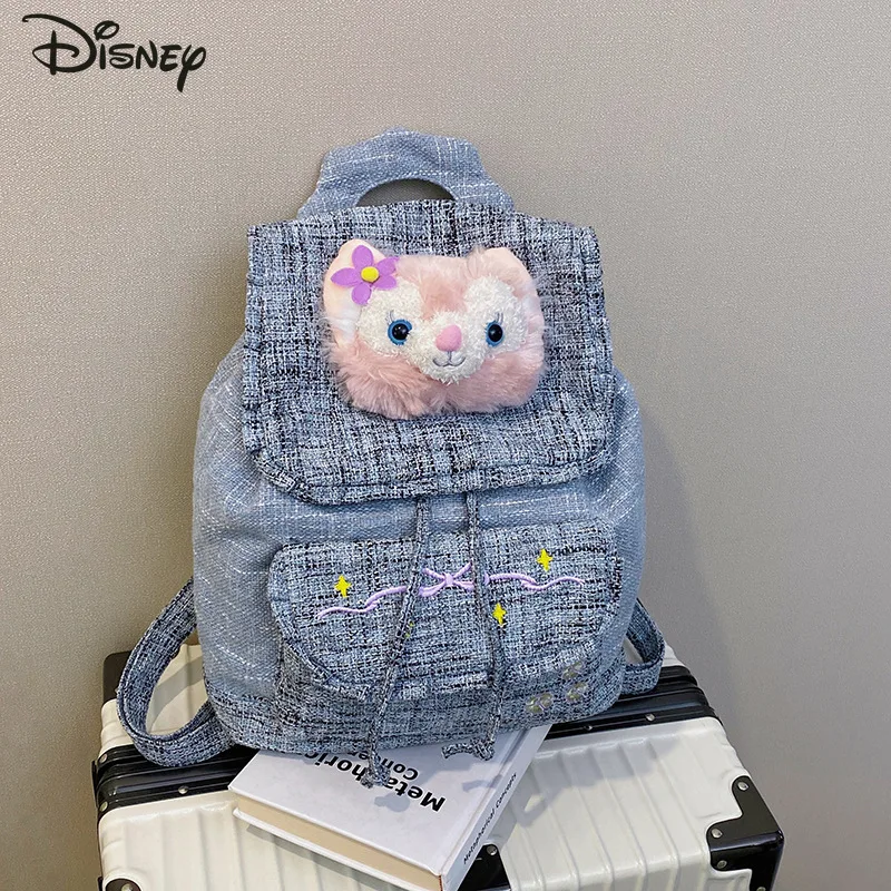 

Disney New 3D Doll Backpack Fashionable High Quality Student Backpack Cartoon Lightweight Large Capacity Girl Travel Backpack