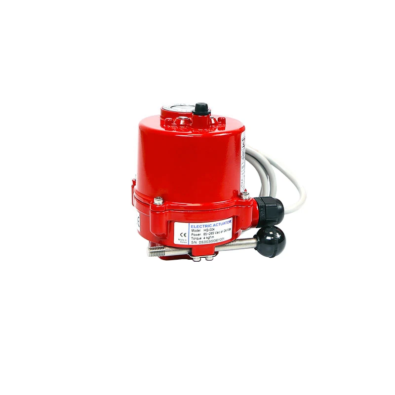 

HQ-004 series Angular Stroke Electric Actuator With Manual Switch IP67 220V 110V 24V Drive Shaft 11mm