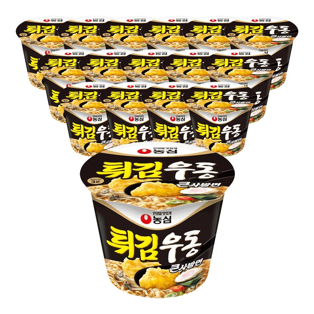 농심 튀김우동 큰사발 111g X 16개