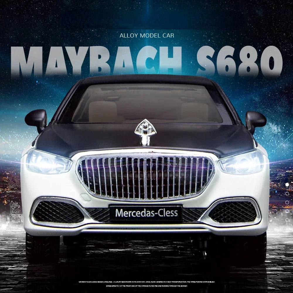 1:24 S680 سبيكة مقياس نموذج سيارة دييكاست سيارة معدنية ضوء الصوت تحصيل ألعاب أطفال الهدايا #2