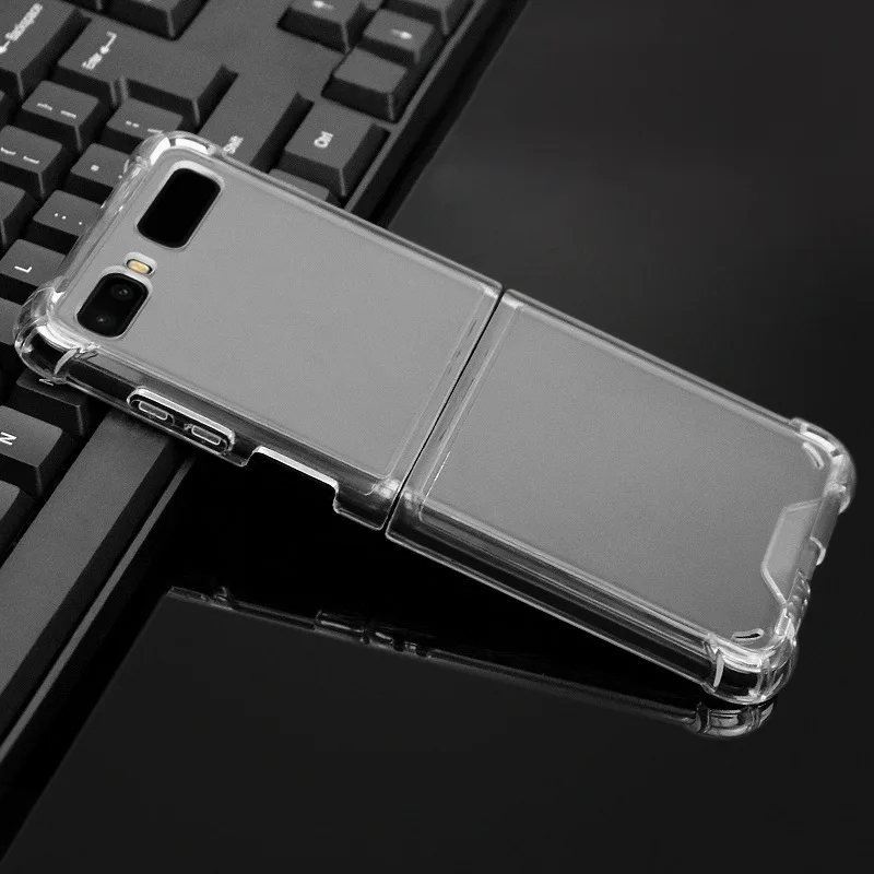 100 Transparent Case for Samsung Galaxy Z Flip 3 Soft TPU+PC shockproof Explosion-proof Protective Cover for Galaxy Z Flip Cases