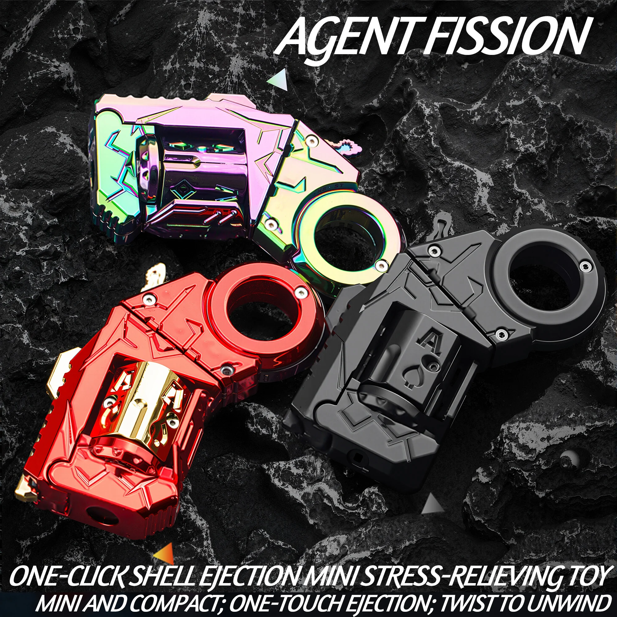 Ejection Shell Toy Gun Fidget Spinner Multi Playability Ratchet Flip Antistress Fun Shooting EDC Stress Relief Toys Gifts