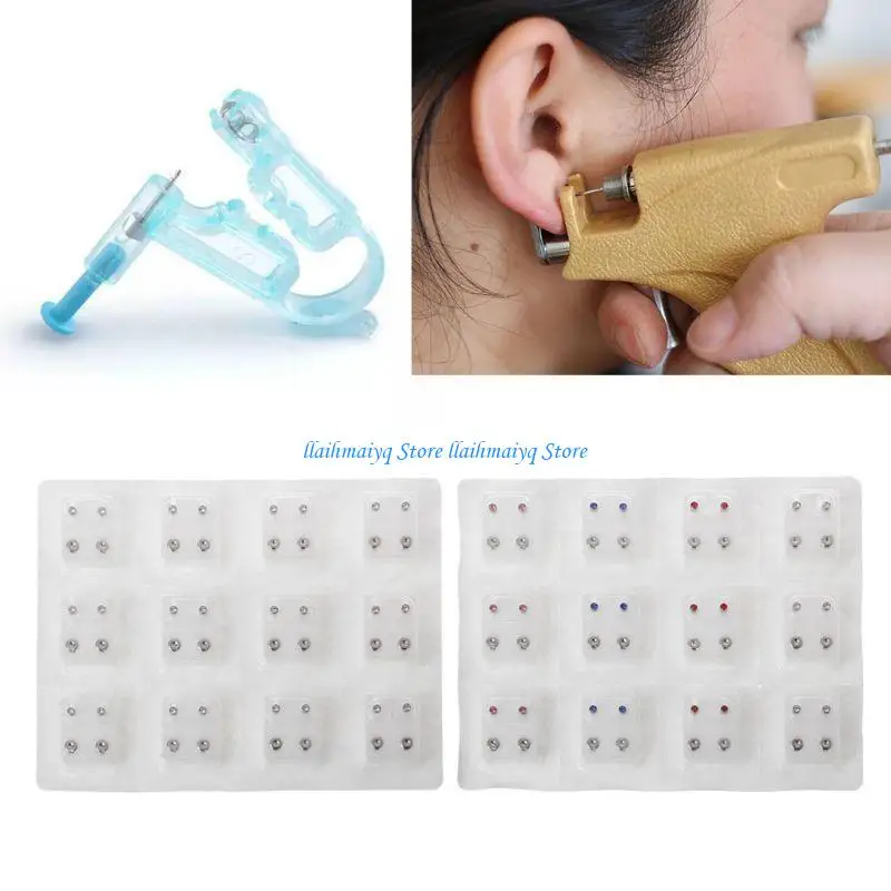 573B 12 Pairs Stainless Steel Ear Piercing Earrings 3mm Clear CZ Studs