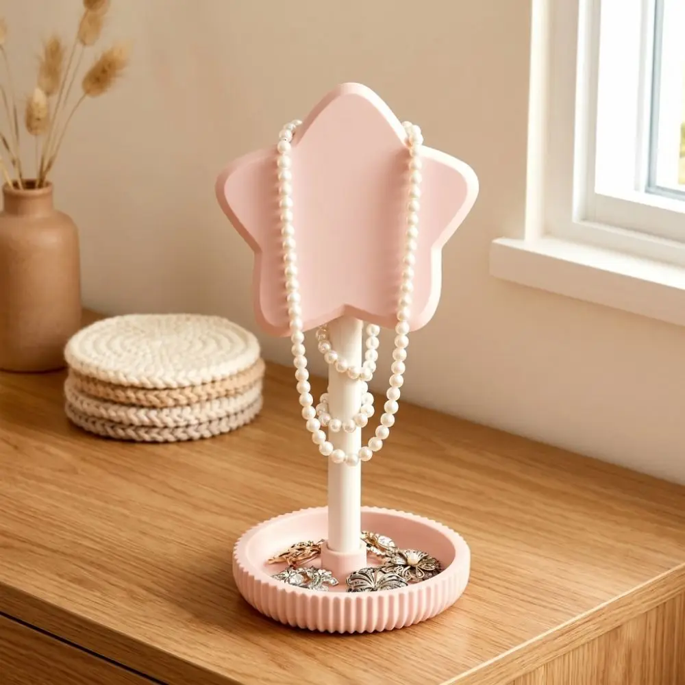 Star Headphone Stand Necklace Organizer 3D Printed Desktop Storage Stand Hair Scrunchie Holder Colorful Jewelry Storage Rack