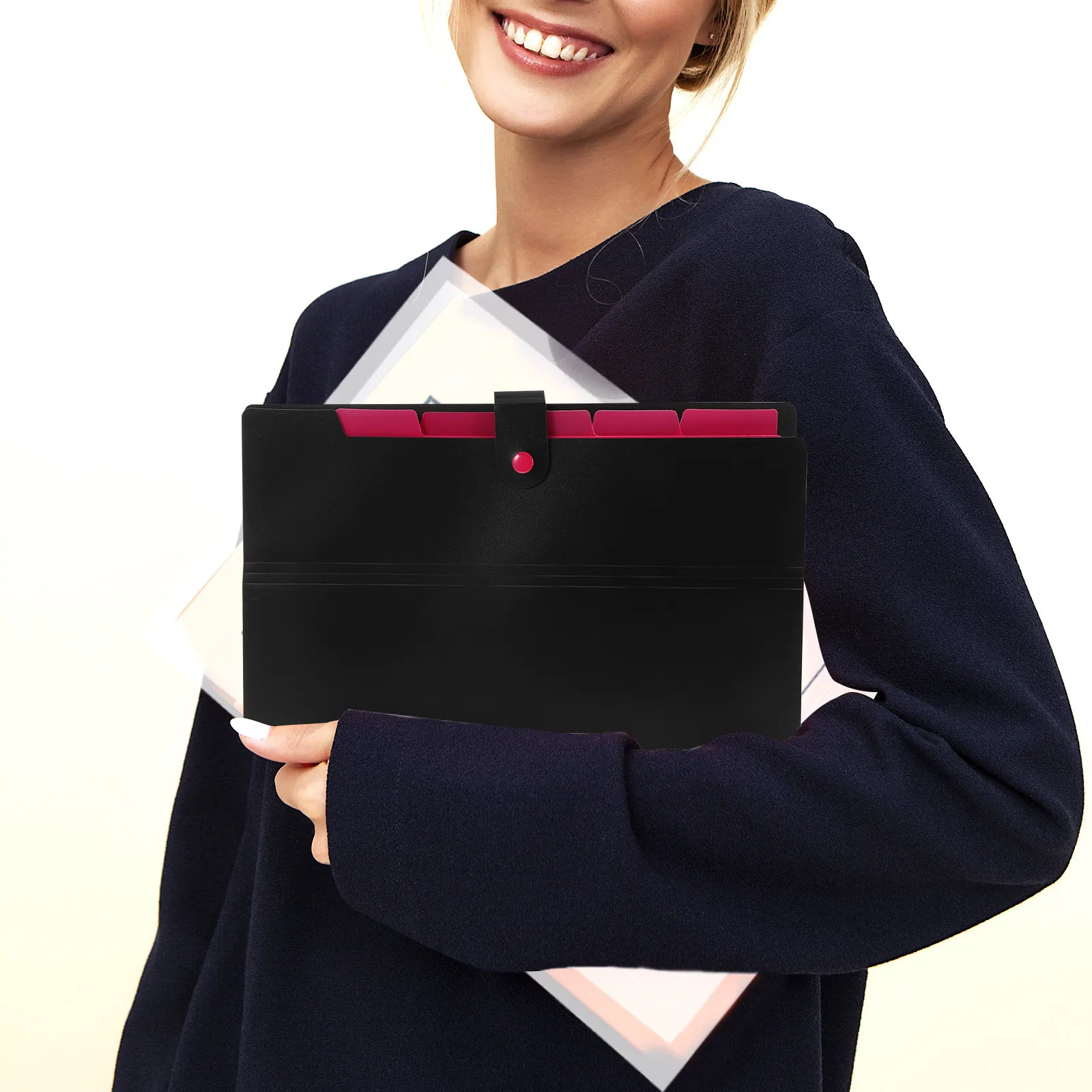 

Expanding Accordion File Folder Large Capacity Multi-Layer Portable Document Organizer Office Paper Storage Sorting File Pouch