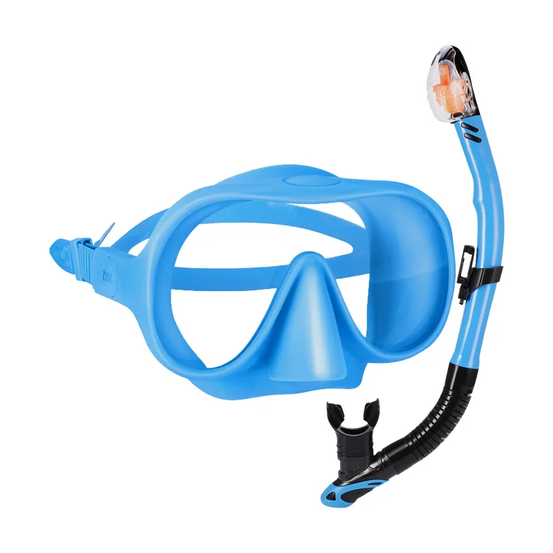 

Best Selling Professional Tempered Glass Diving Mask Snorkels Set With Camera Mount