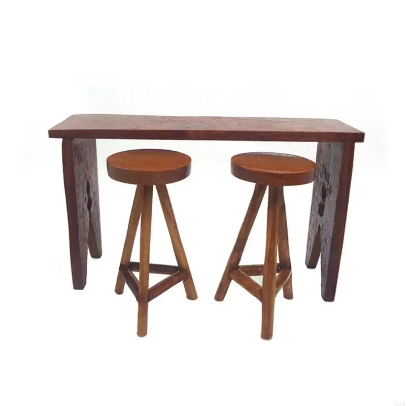 

N1HB Realistic Chair Taproom Table Vintage Zakka for 1:12 House