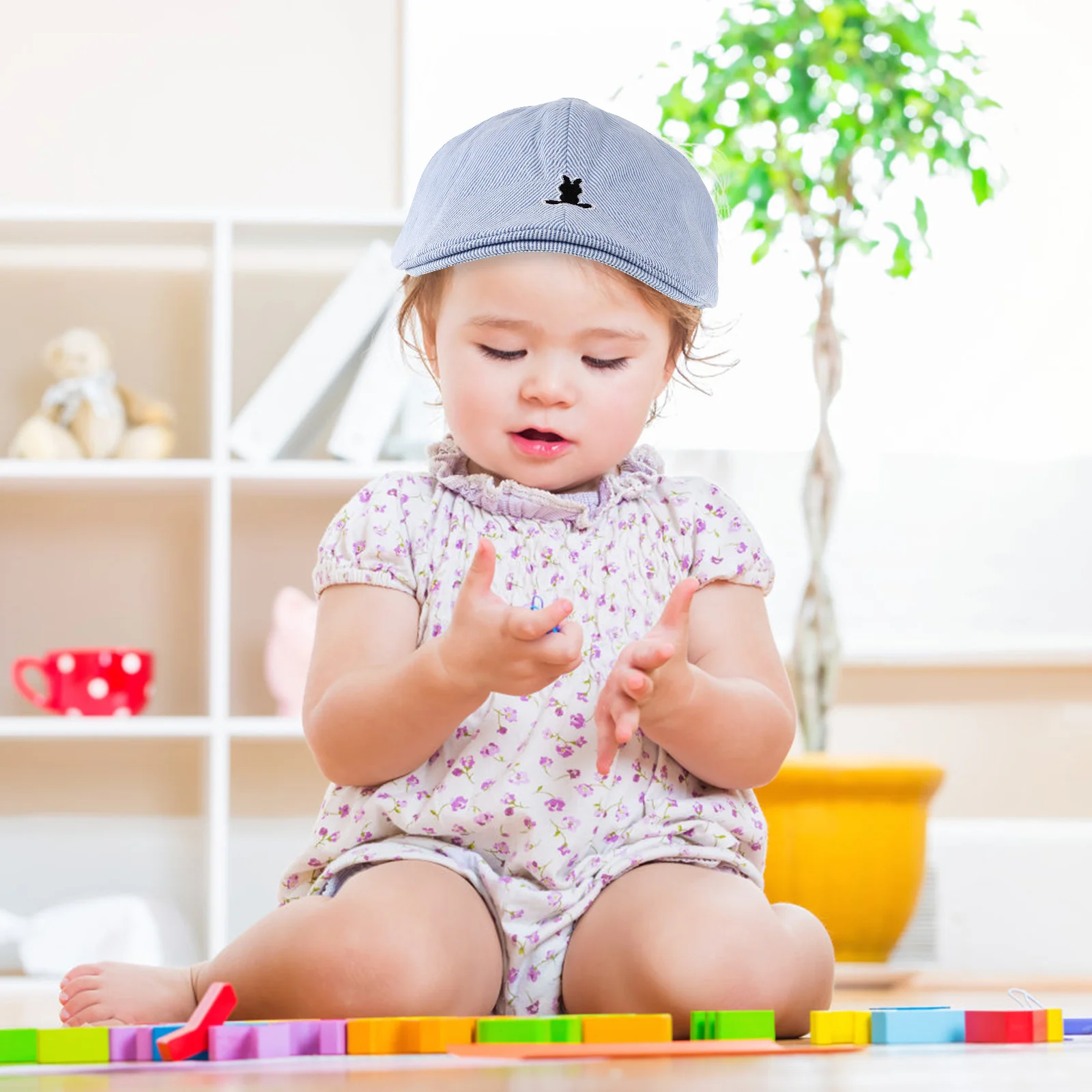 

Потрясающий детский берет, шапка с дизайном кролика, хлопковый материал, дышащий, легкий, портативный, моющийся, подходит для использования