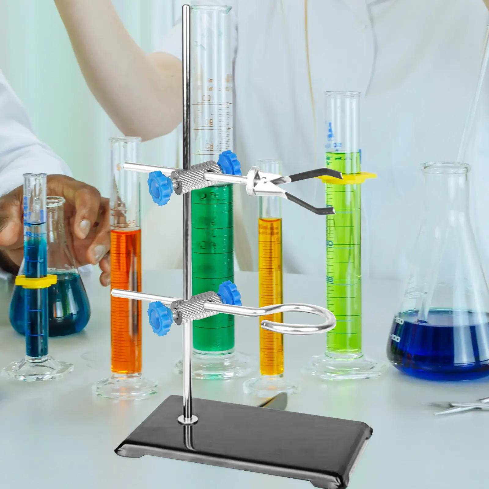 2Pcs Sturdy Lab Stand Clamp for Laboratory Equipment Mounting Compact Strong Grip Stand Clip Holder Supplies