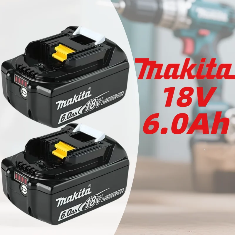 

Makita 18V 6000mAh Rechargeable Battery 18v drill Replacement Batteries BL1860,BL1830, BL1850 With 3A Charger