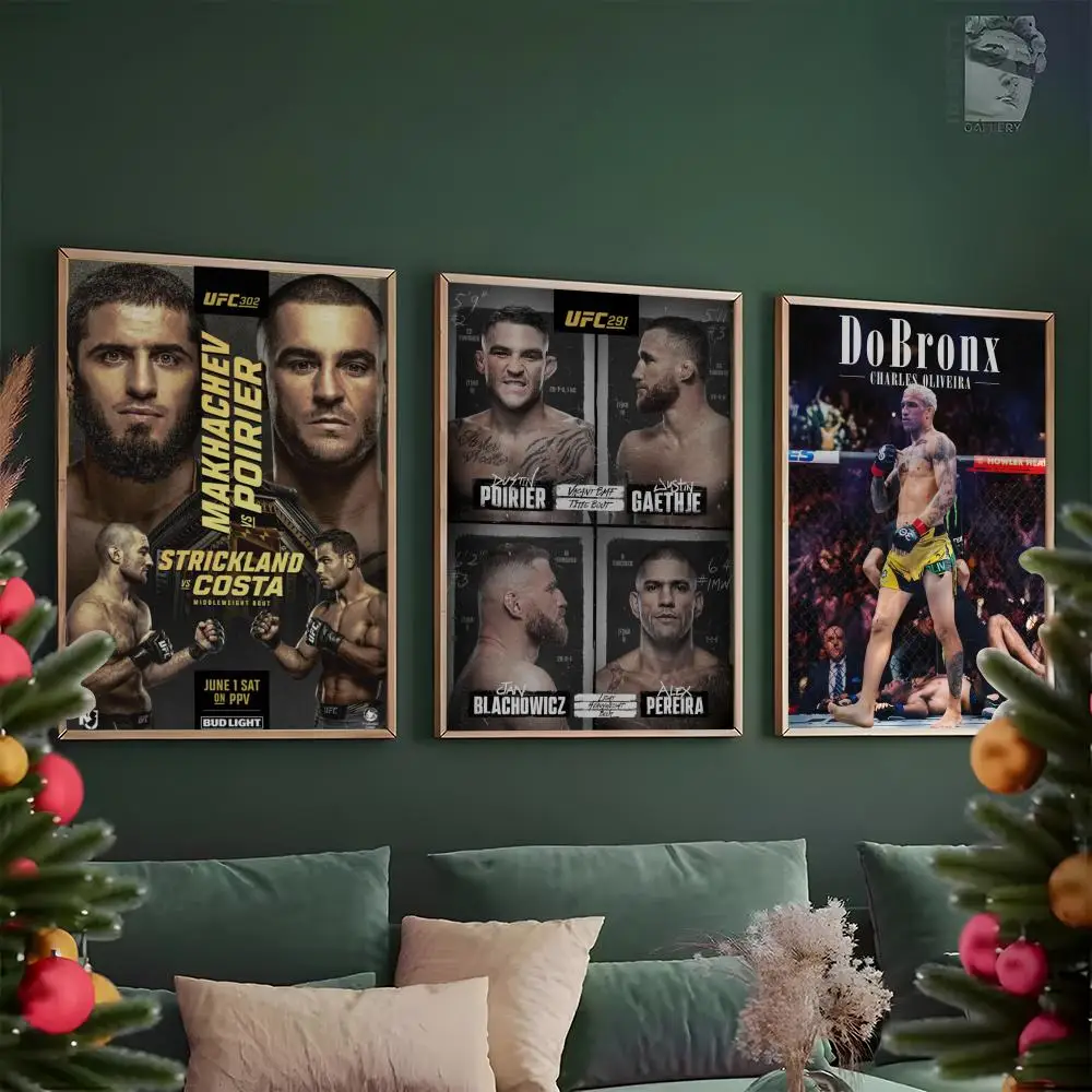 Poster HD Anime Hot Theme Singer/OST/Movie-Waterproof Self-Stick Home Decor U-Ultimate Fighting Championship UFC