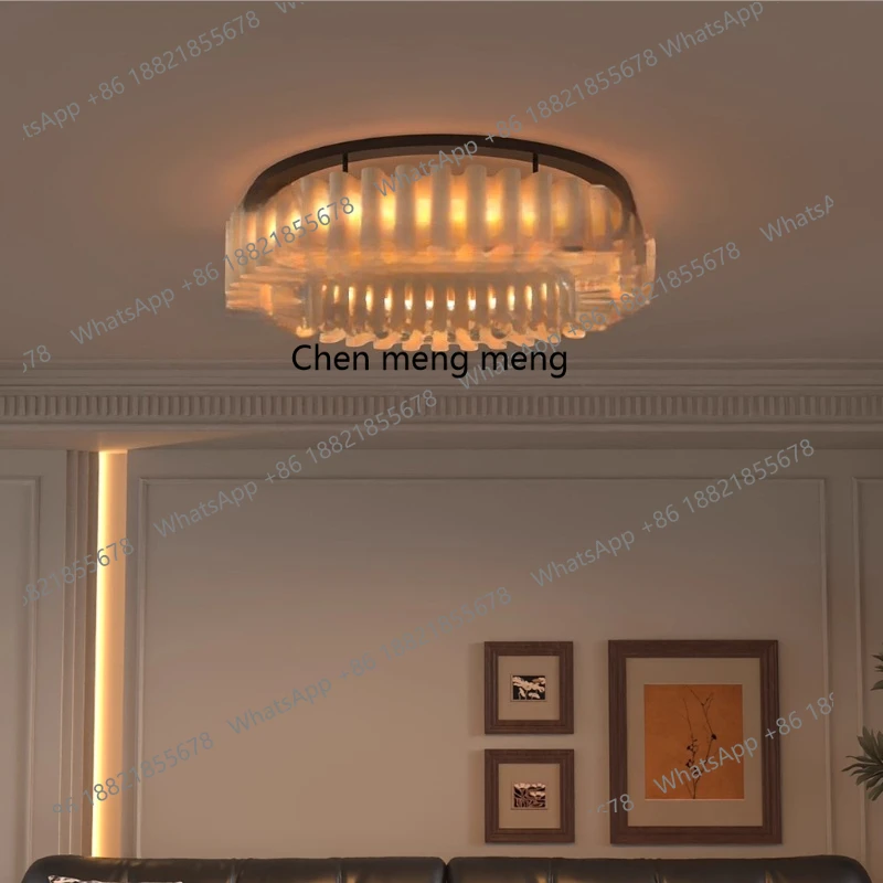 

Living room ceiling French antique style bedroom study retro cream style round art