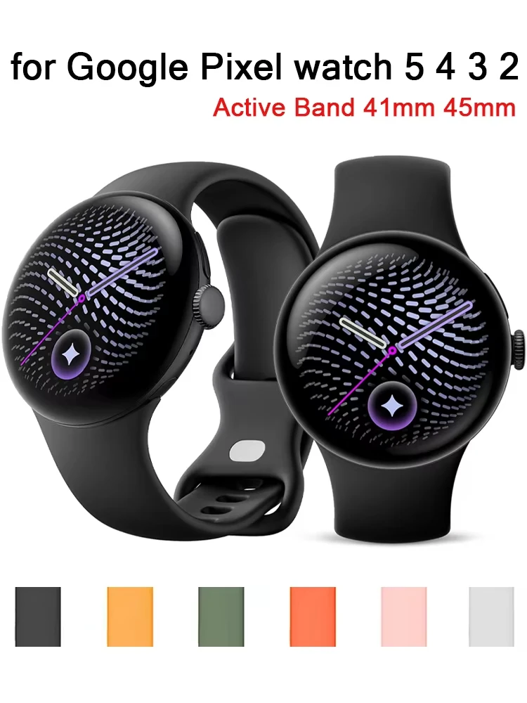 Silicone Band For Google Pixel Watch 5 4 3 2 41mm 45mm Smartwatch Wristband Sport Parachute Bracelet Correa Pixel Watch 5 Straps