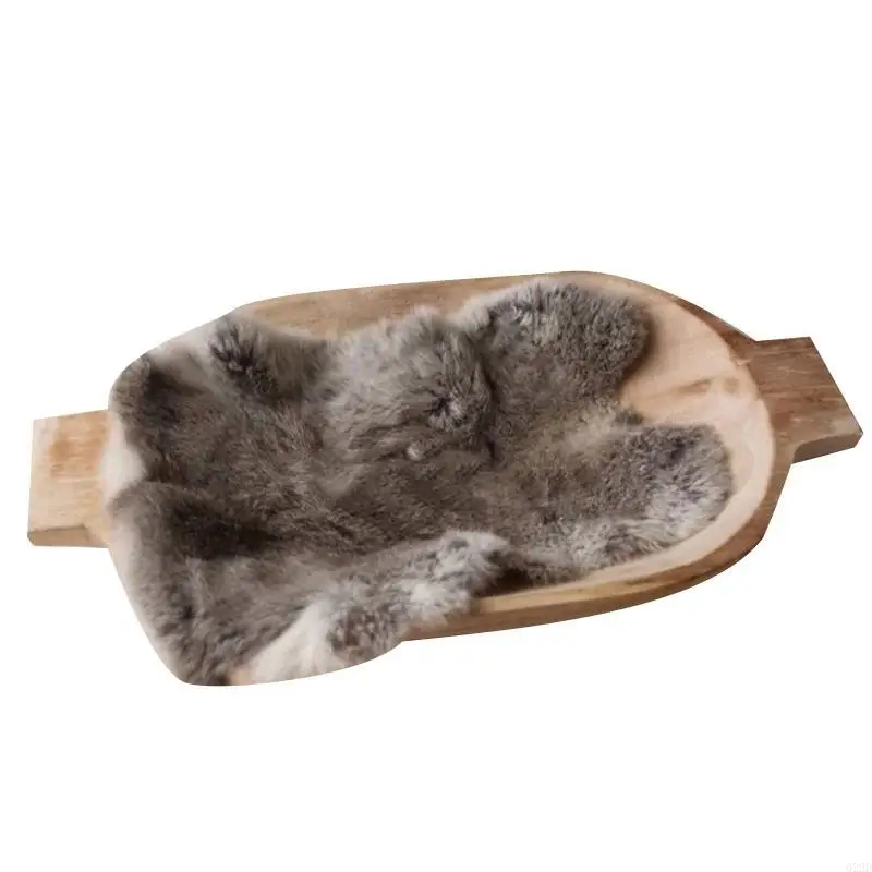 

Q22D Baby Photography кроличье мех одеяло для новорожденных корзин наполнителя ковров