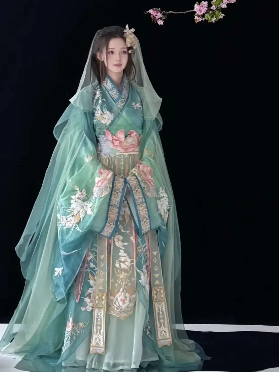 حار كرنفال هالوين تأثيري Hanfu المرأة موضة الدول المتحارب رداء الصناعة الثقيلة التطريز الخصر طول تنورة2026 #2
