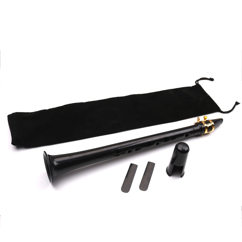 ブラックポケットサックスミニポータブルサックスリトルサックスキャリングバッグ付き木管楽器ブラックサックスリトルサックス