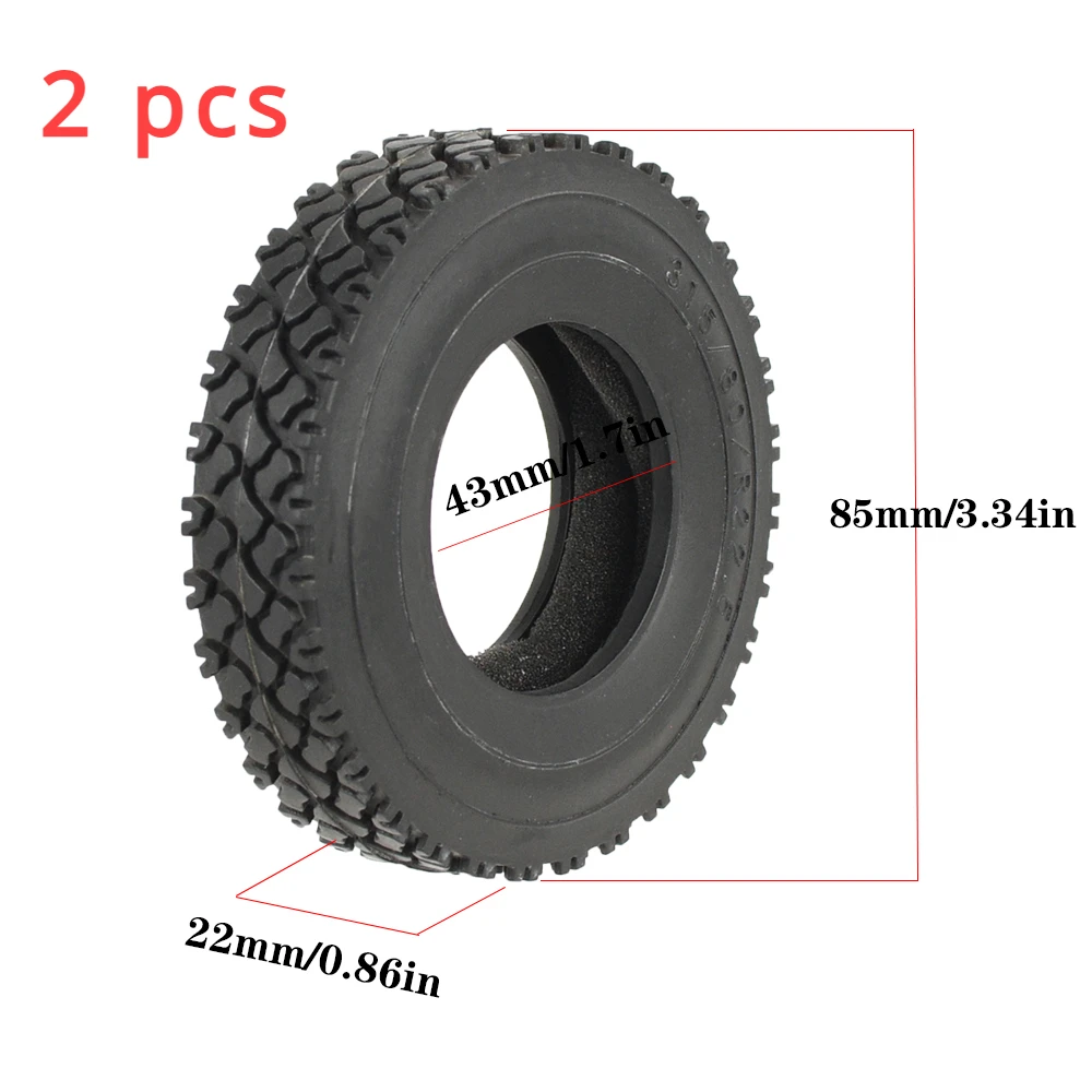 2 Stuks Rubberen Banden voor 1/14 Tamiya RC Truck Auto Voor Scania 770S Voor Volvo FH16 Voor Man
