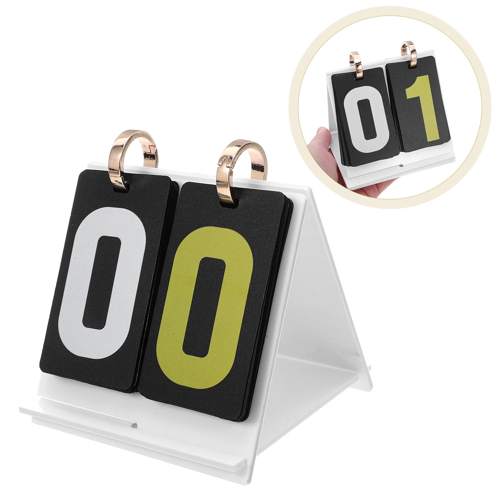 

2-Digital Flip For Card Portable Waterproof Tabletop Score Keeper With Large Numbers Easy Scoring Night Tournament Cornhole