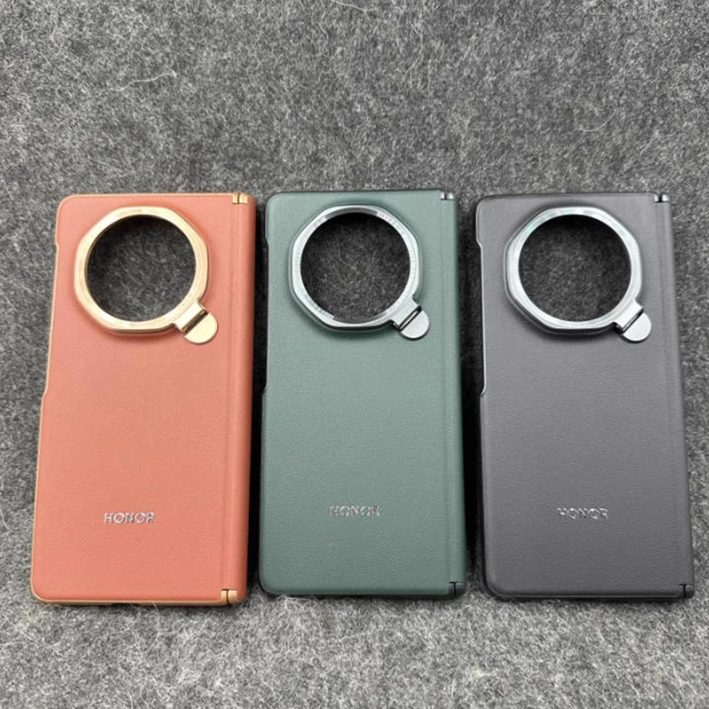 

Luxury Business Phone Case For Honor Magic V3 5G Premium Leather Bracket Case MagicV3 FCP-AN10 Shockproof Slim Shell & Kickstand