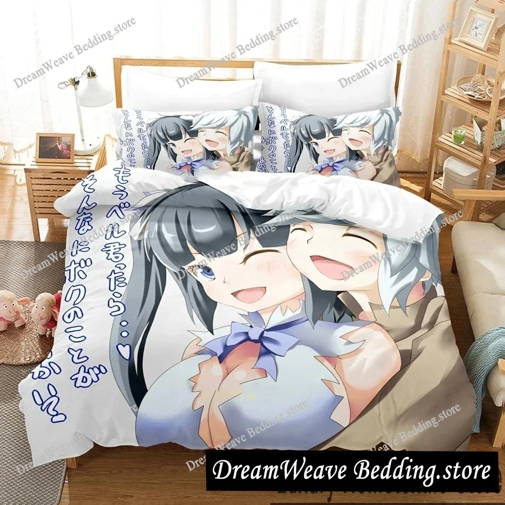 3D принт DanMachi аниме Hestia комплект постельного белья пододеяльник постельное белье пододеяльник наволочка одеяло King Queen размер для мальчиков и взрослых
