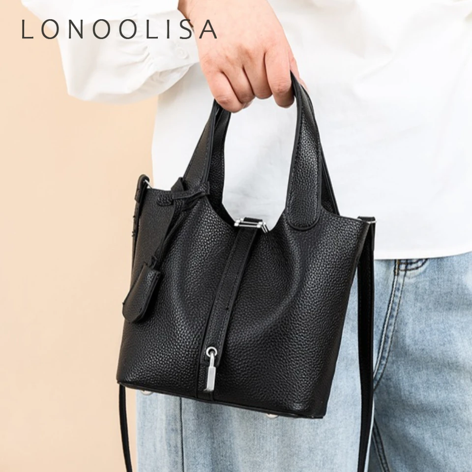 

100% Genuine Leather Tote Bag Luxury Handbags Women Bags Designer High-End Shoulder Bag Premium Cowhide Crossbody Bag 3 Layers