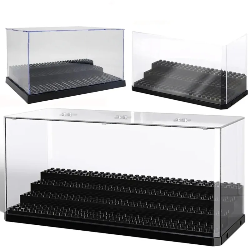 Image of Kompatible Bausteine-Aufbewahrungsbox, Vitrine für Bausteine, Puppen-Sammlung, Schritt-für-Schritt-Handanleitung zur Präsentation