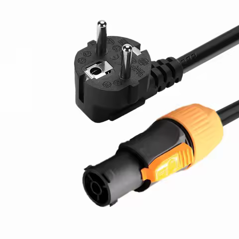 True1 Power Cable to EU Plug 3 Core 20A Power Extension Cord 1m 2m 3m 5m for Stage Lighting, LED Display, Beam Light, Audio