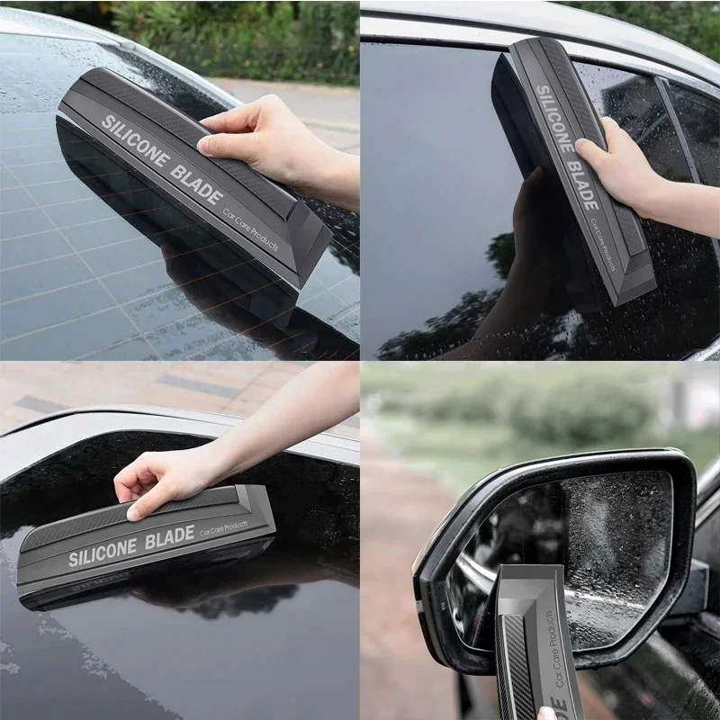 Soft Silicone Handy Squeegee Non-Scratch Car Wrap Tools Water Window Wiper Drying Blade Clean Scraping Film Scraper Accessories