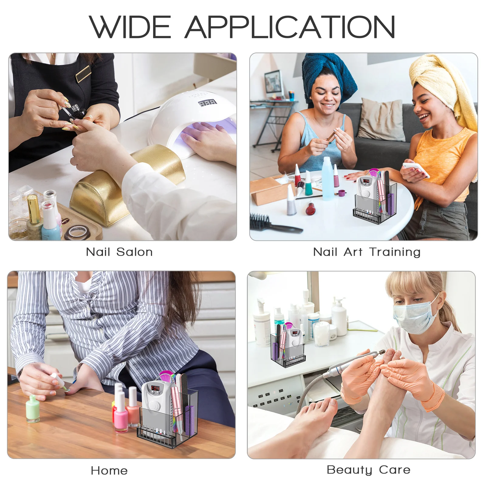 비트 홀더 3단 투명 보관함 (공구, 드릴 비트, 브러쉬, 네일 살롱, 가정용 연습, 프리미엄 플라스틱 정리함)