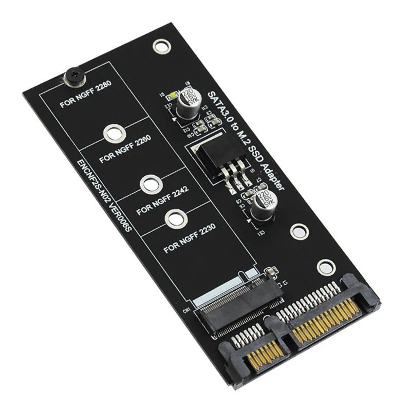 

N82R Адаптер M.2 SATA Адаптер M2 к SATA Адаптер M.2 к SATA Конвертер M.2 NGFF 2,5-дюймовая карта SATA3 Ключ B для 2230-2280 M2 SSD