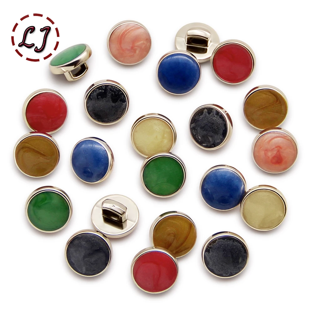 New 30pcs/lot Fashion Gold Small Plastic Buttons For Shirt Women Men Sweaters Clothing Sewing Button Handmade DIY Accessories