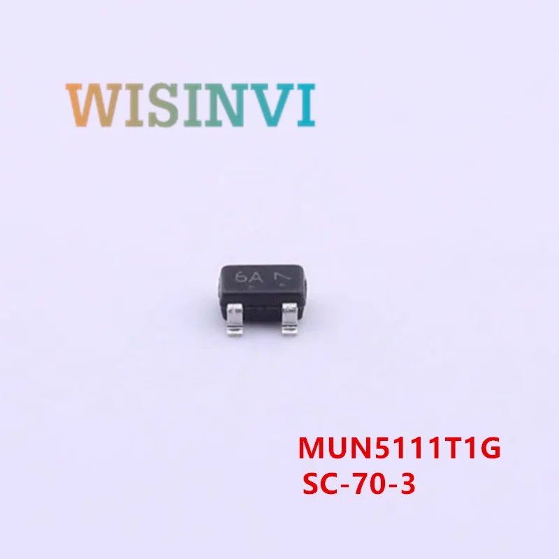 50PCS MUN5111T1G marking 6A MUN5112T1G 6B MUN5113T1G P5 MUN5114T1G 6D MUN5115T1G 6E  MUN5133T1G 6K SC–70/SOT–323 PNP Transistor